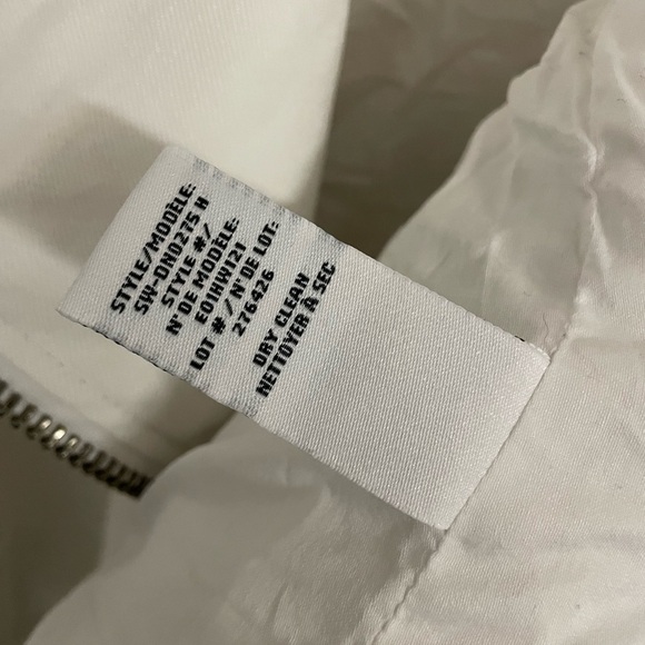 Helmut Lang Moto asymmetrical zip up jacket women’s size medium white - Picture 4 of 7